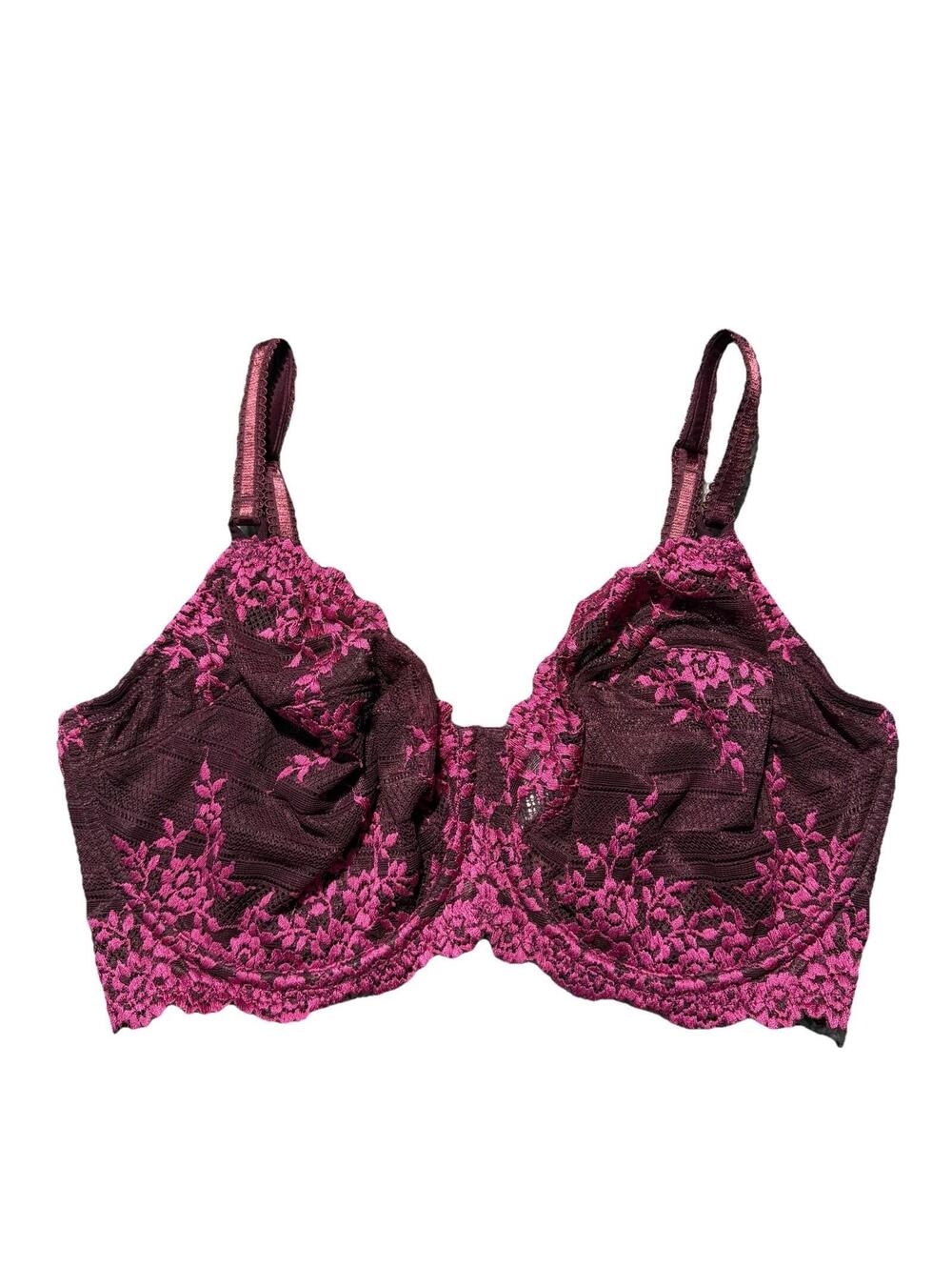 Wacoal Embrace Lace Underwire Bra 38DDD Pink Purple 65191